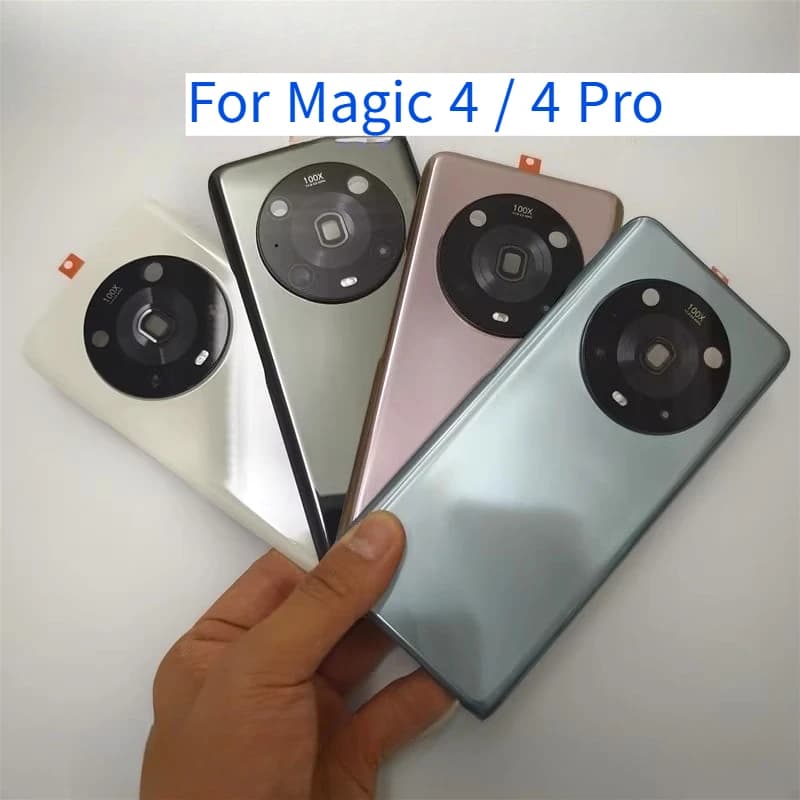 For Honor Magic 4 / Magic4 Pro Rear Glass Back Cover Battery Door Housing With Camera frame Lens Replacement Repair Spare Parts