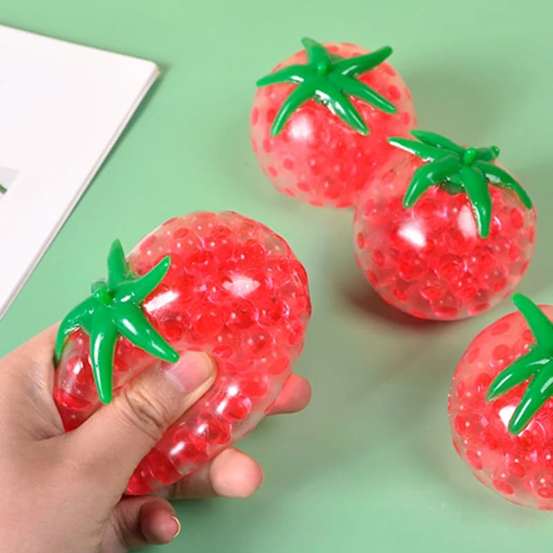 Giocattolo Antistress a Forma di Pomodoro Morbido, Giocattoli Sensoriali per Adulti e Bambini, Lento Ritorno a Forma, per Ansia, ADHD, Autismo, Regali per Feste