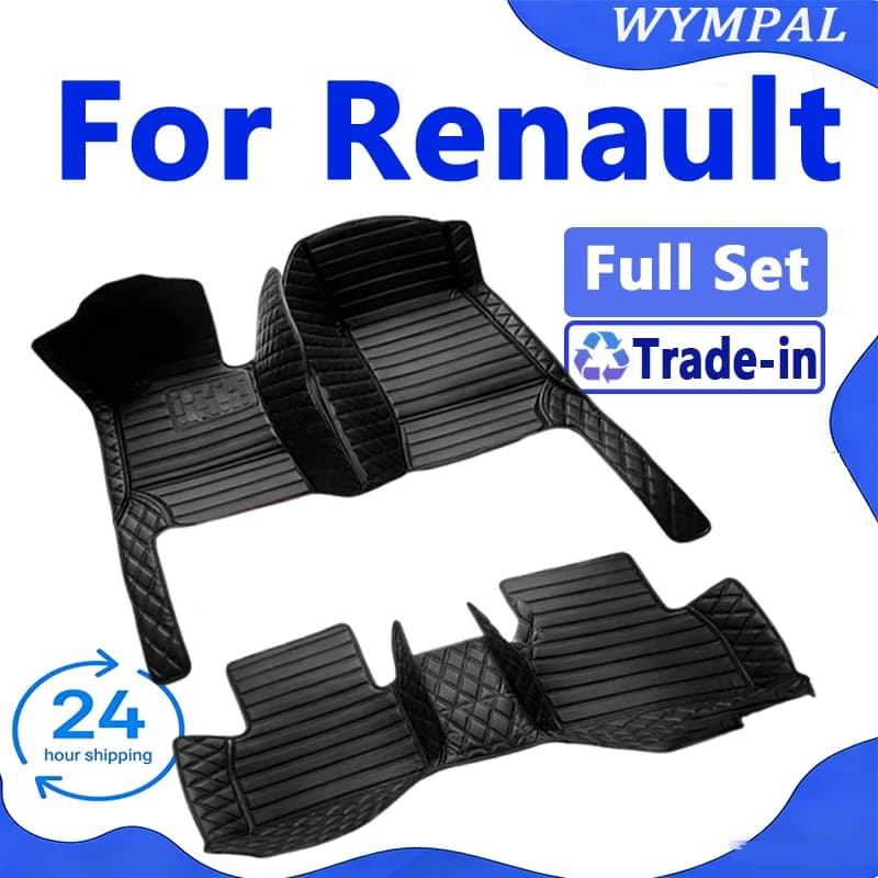 Customized Luxury Car Car Mats for Renault Captur Koleos Fluence Arkana Duster Laguna Zoe Pulse Clio Latitude Car Accessories