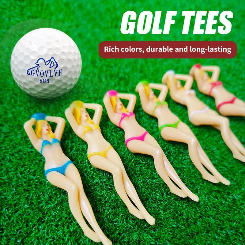GVOVLVF Golf Nail Modello femminile Ball TEE, supporto personalizzato per sedile in plastica multicolore