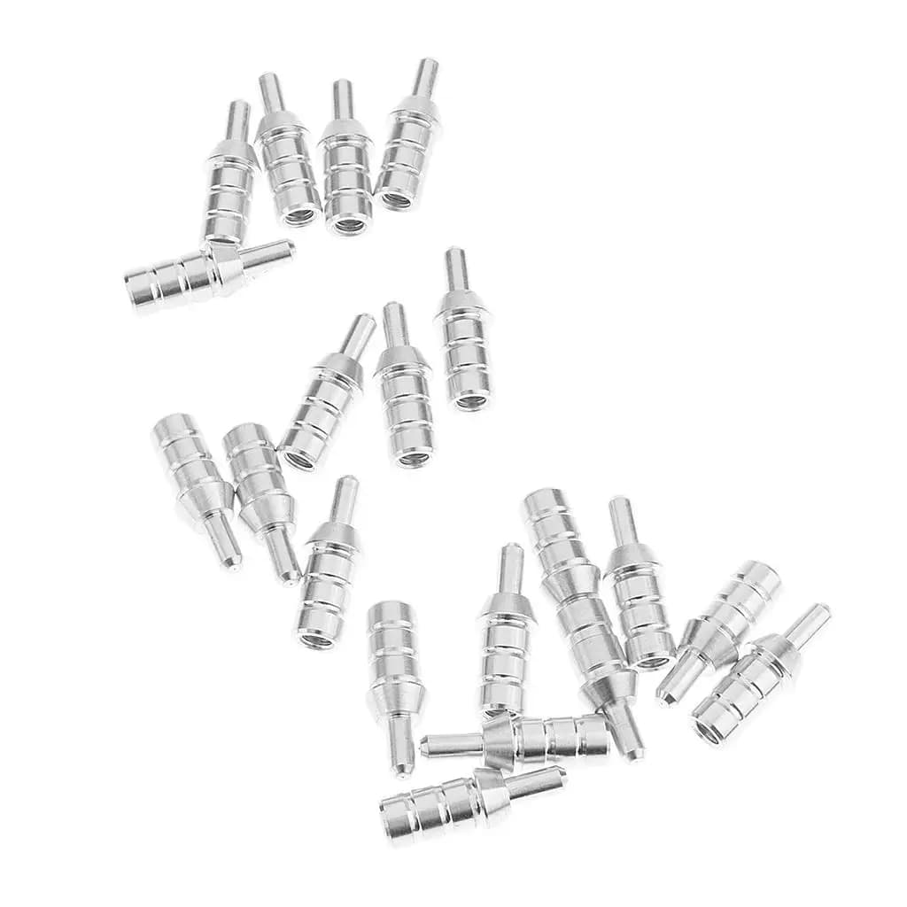 Kit di boccole per frecce da tiro con l'arco, boccole argentate, accessori per frecce con ID 6,2 mm per tiro al bersaglio