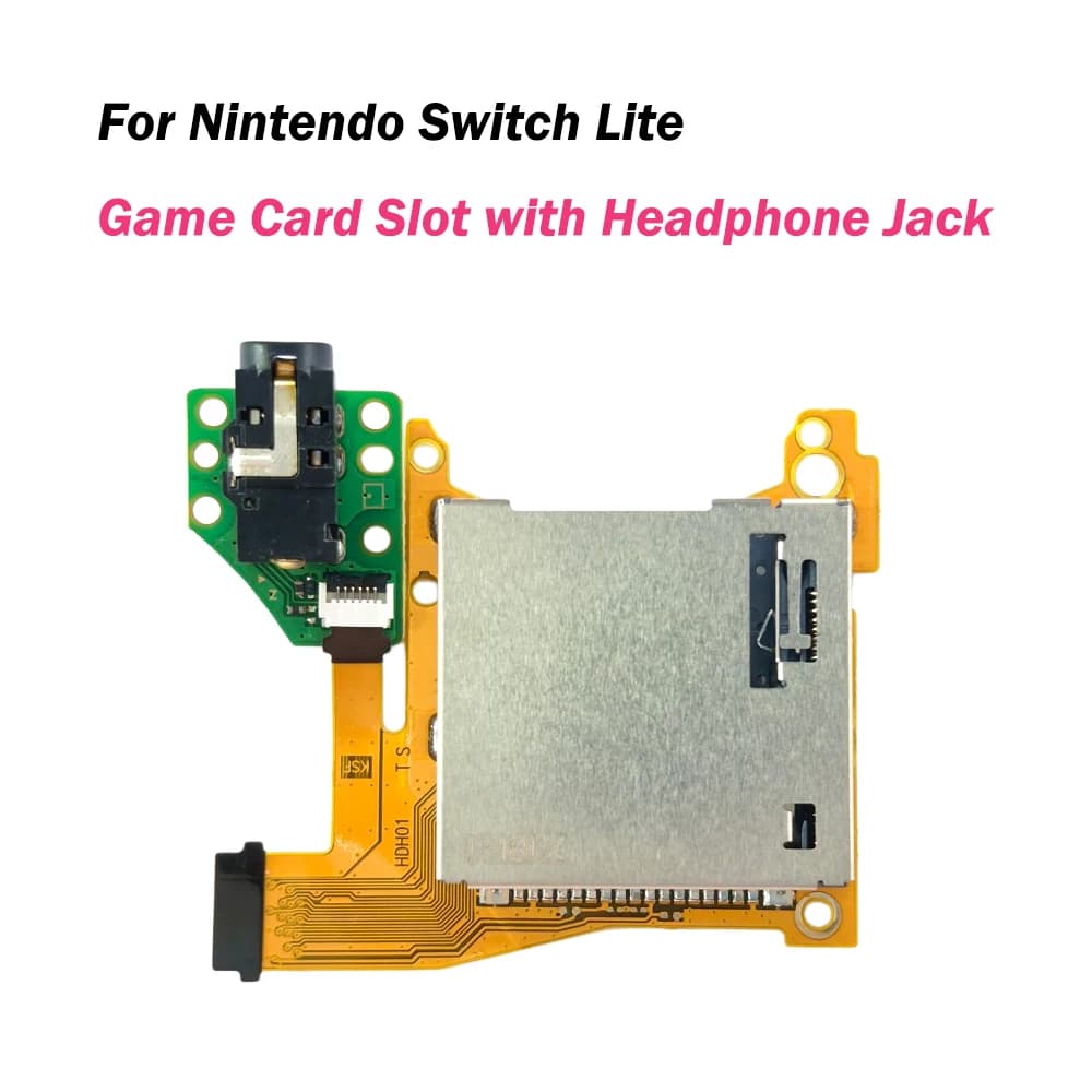 Sostituzione slot per lettore di schede di gioco per Nintendo Switch LITE HDH-001 Cartuccia di gioco Scheda presa Scheda audio Scheda per cuffie