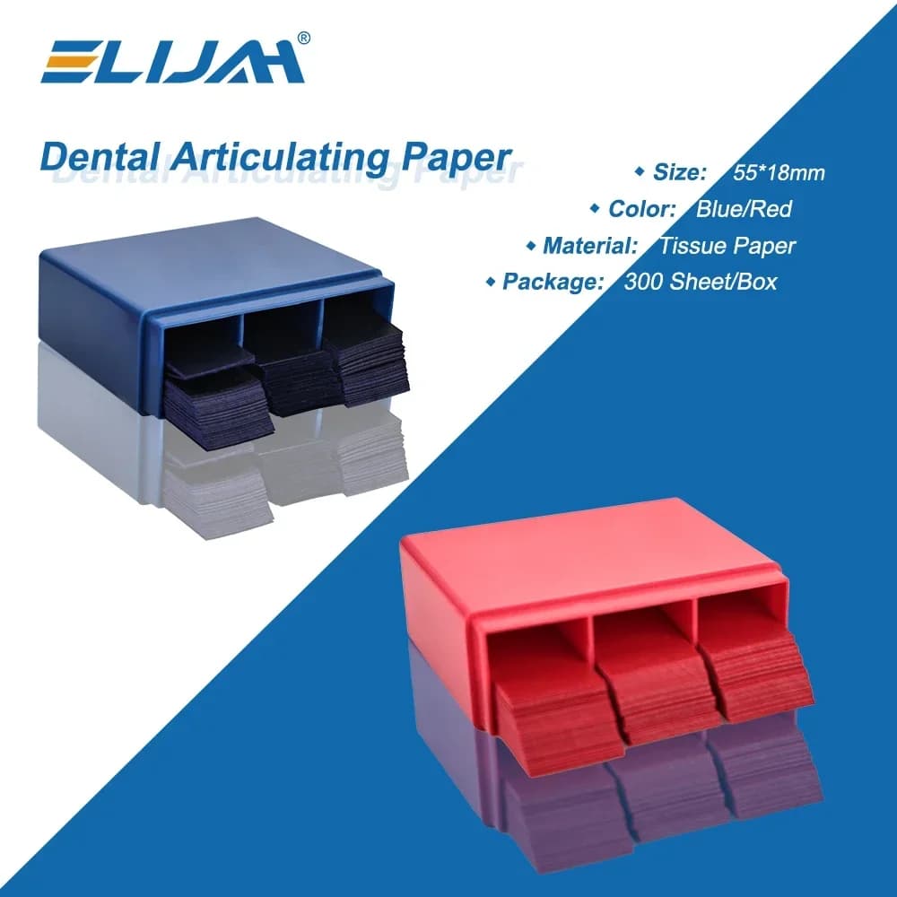 ELIJAH 300 Lenzuola di Carta Articolazione Dentale 55*18mm Blu Rosso Strisce di Morso a doppia faccia Dentista Orale Cura Dei Denti Materiale Sbiancante