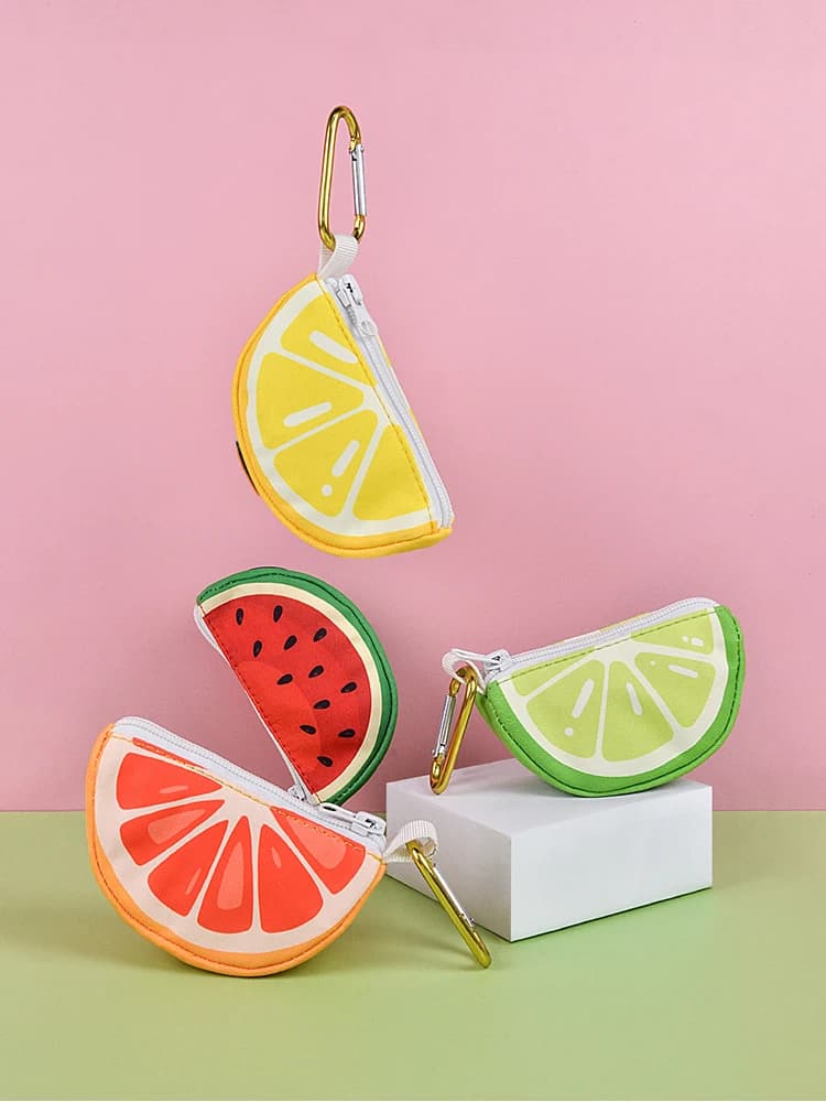 Nuovo Contenitore Porta Sacchetti per Escrementi a Forma di Frutta, Collegabile a Qualsiasi Guinzaglio per Cani ​ ​ Dispenser per Sacchetti Igienici per Animali Domestici con Porta Guinzaglio e Contenitore per Sacchetti