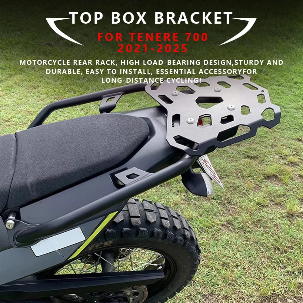 MTKRACING Per YAMAHA TENERE 700 2021-2025 Moto Posteriore Portapacchi Cargo Holder Top Box Carrier Mensola Staffa Accessori