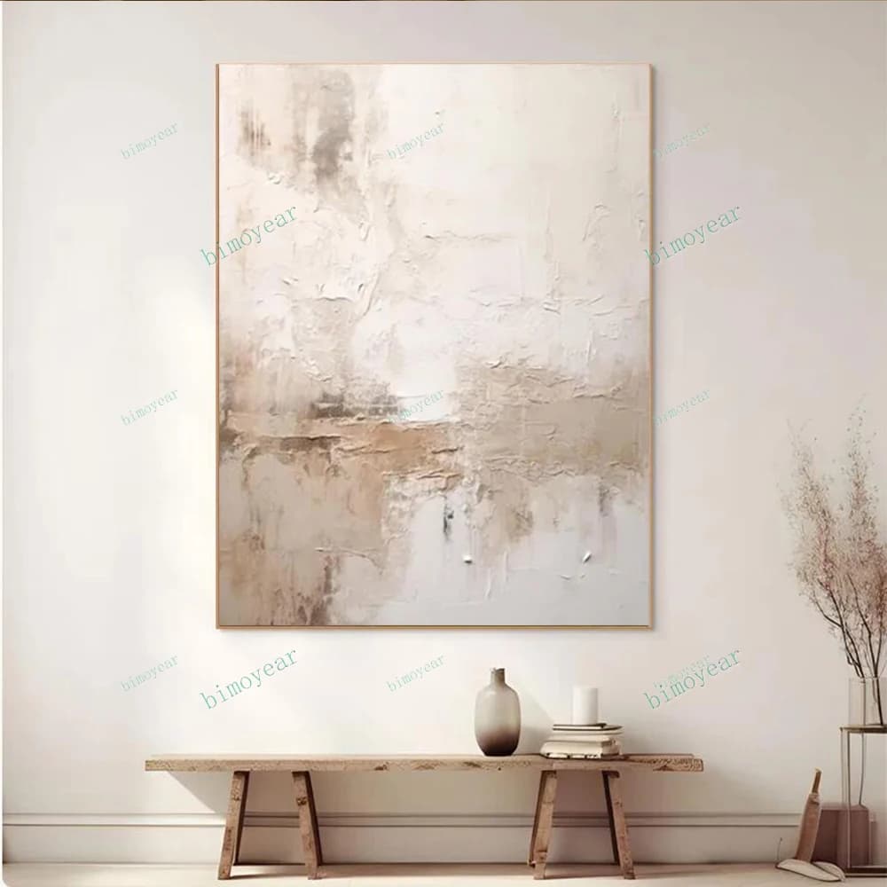 Wabi Sabi Wall Art - Neutral Textured Canvas, Abstract Painting , Oversized Minimalist Decor, Perfect Housewarming Gift