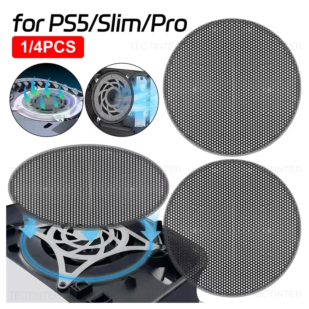 Rete filtro antipolvere per console di gioco PS5/Slim/Pro Protezione antipolvere traspirante Custodia in rete antipolvere per accessori PS5 Slim