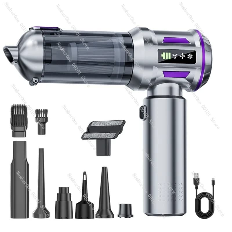Aspirapolvere per auto, motore brushless, ventilatore integrato con aspirazione e soffiaggio manuale