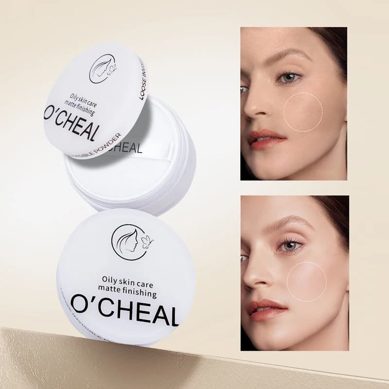O'CHEAL Polvere Invisibile Controllo Olio Impermeabile Effetto Soft-focus Levigante Leggera Luminosa Lunga Durata
