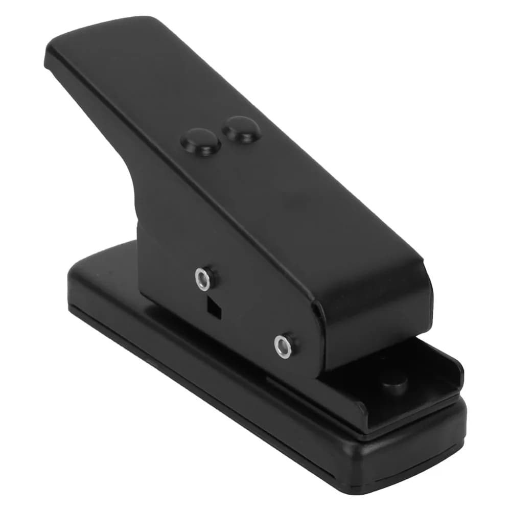 Steel ​Guitar Pick Punch​ DIY Craft Tool​ ​With 2 Pick Strips ​Pick Cutter Tool​ ​Black/Silver ​Guitar Pick Maker​