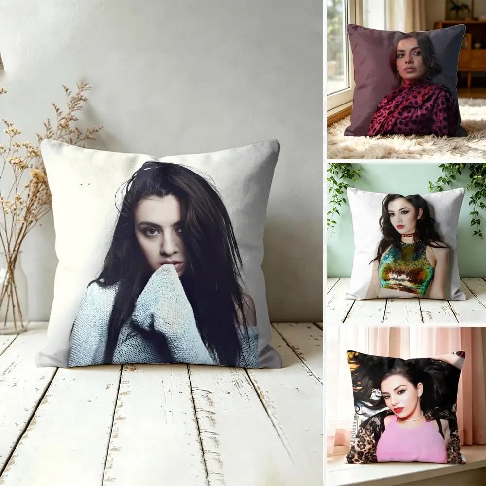 Luxury C-Charli XCX Cushion Cover Square Pillow Bedroom Sofa Leisure Comfort Living Room Home Decoration 40X40