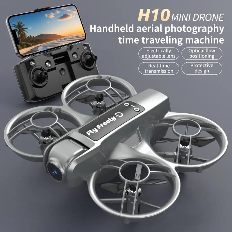 H10 Drone, VR Visual Goggles, Real-Time Video Display, 360 Degree Scrolling, Dual Cameras, Headless Flight Mode