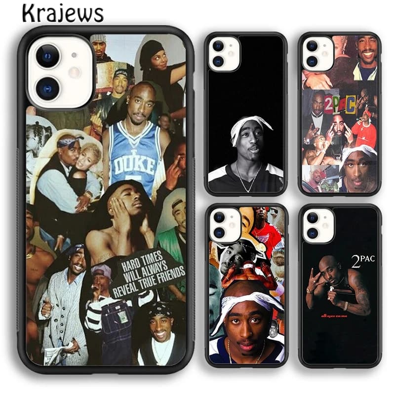 Krajews Rap Rapper 2pac Tupac Shakur Phone Case Cover For iPhone 17 Air 16 15 14 plus 11 12 13 pro max Fundas