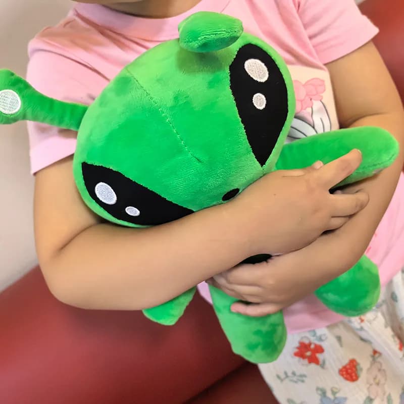 Peluche Alieno Verde 30cm, Giocattolo Anime con Tentacoli e Corna, Mostro Horror, Morbido Cuscino Imbottito, Regalo per Bambini