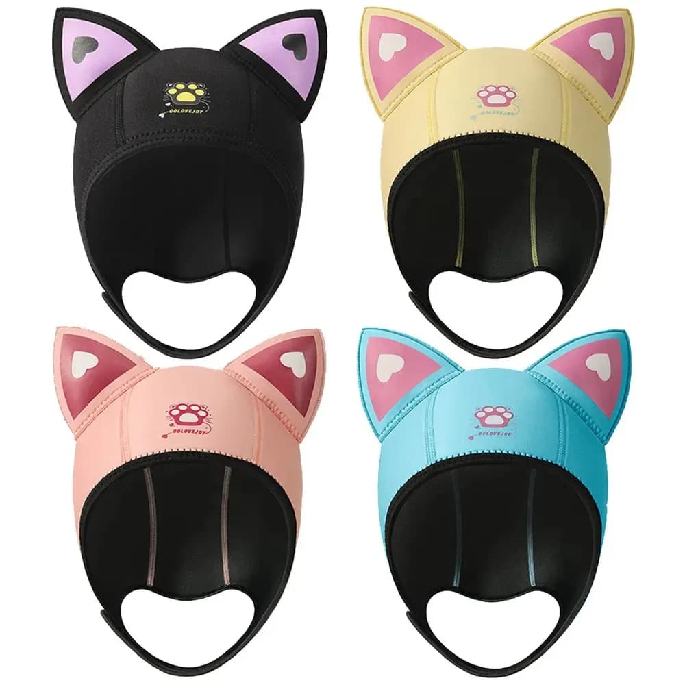 3mm Neoprene Swimwear Cute Woman Swimwear for Surfing Snorkeling Water Sports Surfing Diving Hat