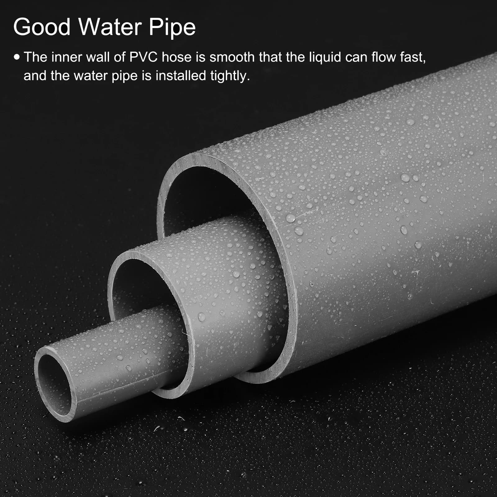 PVC pipe light grey / dark outer diameter 20~90mm aquarium water supply rigid round pipe PVC garden irrigation fittings for DIY irrigation