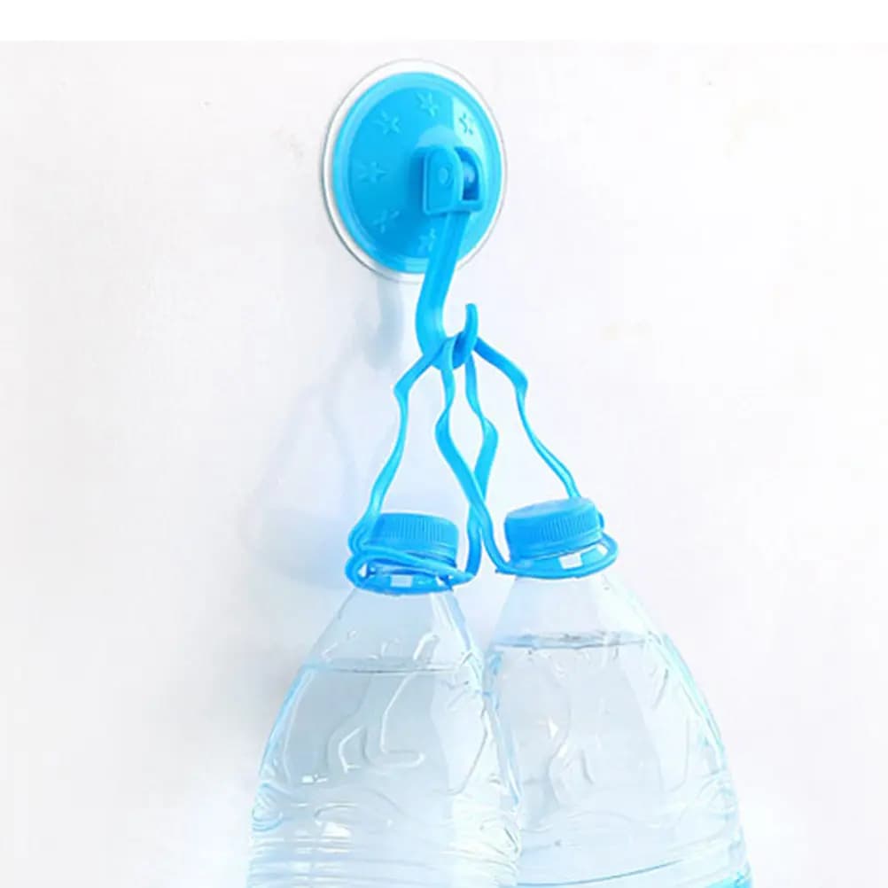 Set di 4 Ganci a Ventosa in Plastica Resistente, Senza Cuciture, per Bagno, Cucina e Doccia, Rimovibili e Robusti