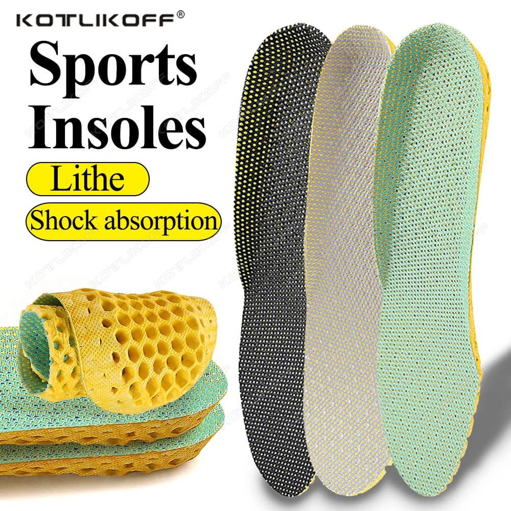 KOTLIKOFF Memory Foam Solette sportive per scarpe Suola Mesh Deodorante Cuscino traspirante Solette da corsa per piedi Uomo Donna Solette