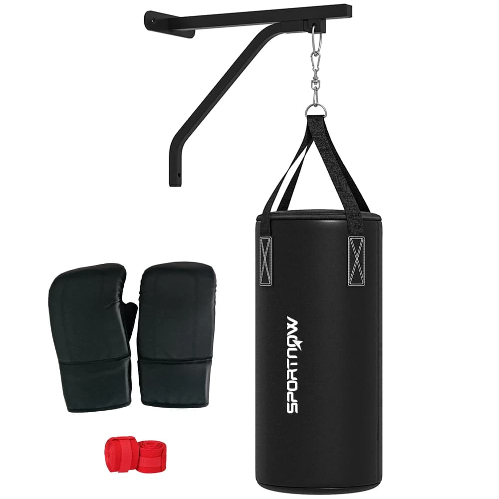 Boxing bag for Adults Soozier with Wall Mount, Gloves, Faxes and Rotation 360° Swivel Hook for Training Muay Thai/ M