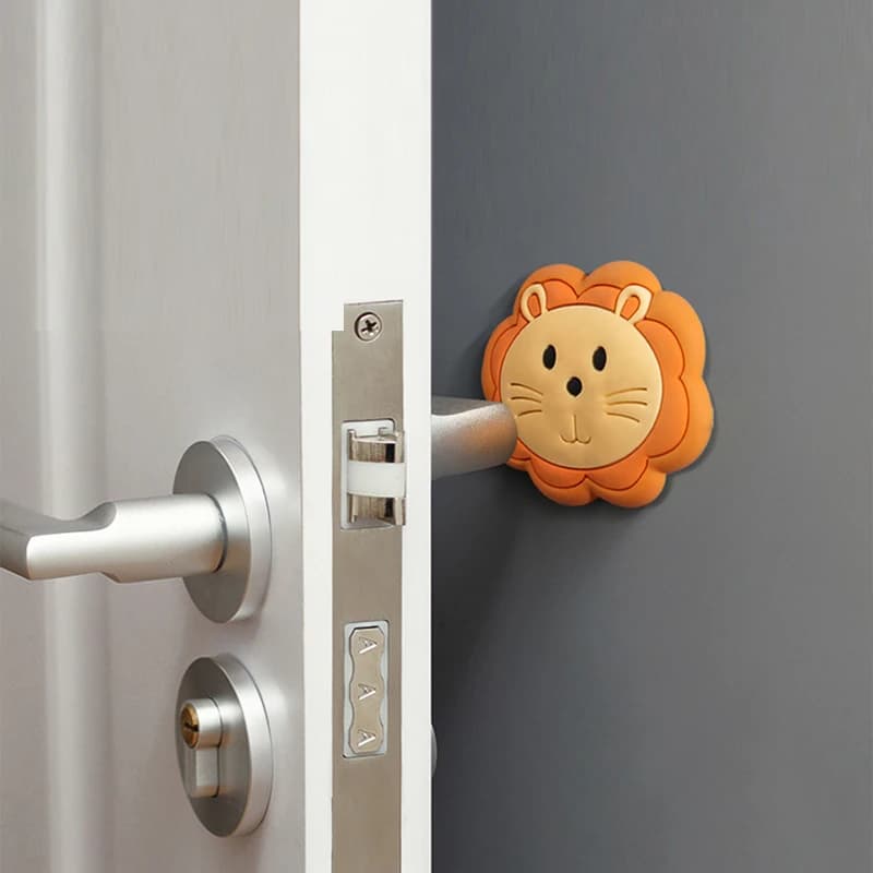 Cartoon Silicone Door Handle Anti-Collision Mat Household Soft Rubber Protection Sticker Wall Thickening Bump Proof Decal