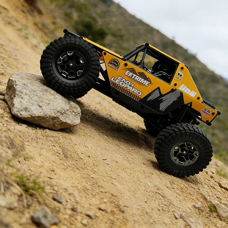 UDIRC 1:24 UCX2405 Snow Leopard Realistic RC Rock Crawler Brushless con Trasmissione Esterna, Auto da Arrampicata Fuoristrada Telecomandata