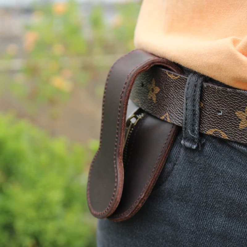 Gemuine Cintura in pelle Portafoglio Zero Portamonete in pelle Boston resistente al lupo Portamonete per attrezzi di sopravvivenza EDC