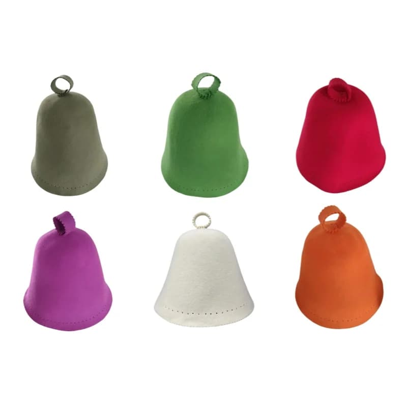 Cappelli da sauna in feltro di lana merino premium fatti a mano per uomo e donna con un design senza cuciture