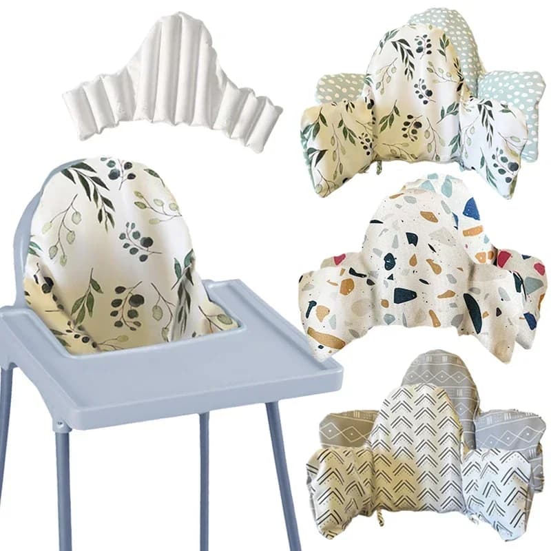 Cuscino per seggiolone per seggiolone per bambini Sedia da pranzo per bambini Divano Sedia Coprisedile con stampa fronte-retro Cuscino per schienale gonfiabile per seggiolone