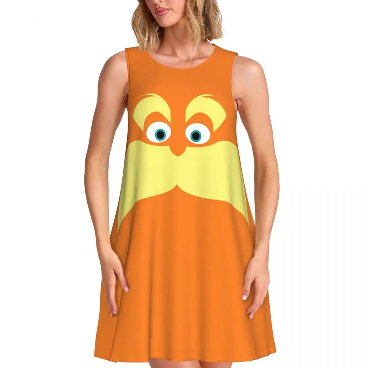 Lorax I Speak For The Trees Abito estivo da donna a maniche corte, casual, senza maniche, con scollo rotondo, vestiti larghi per il fine settimana e le vacanze