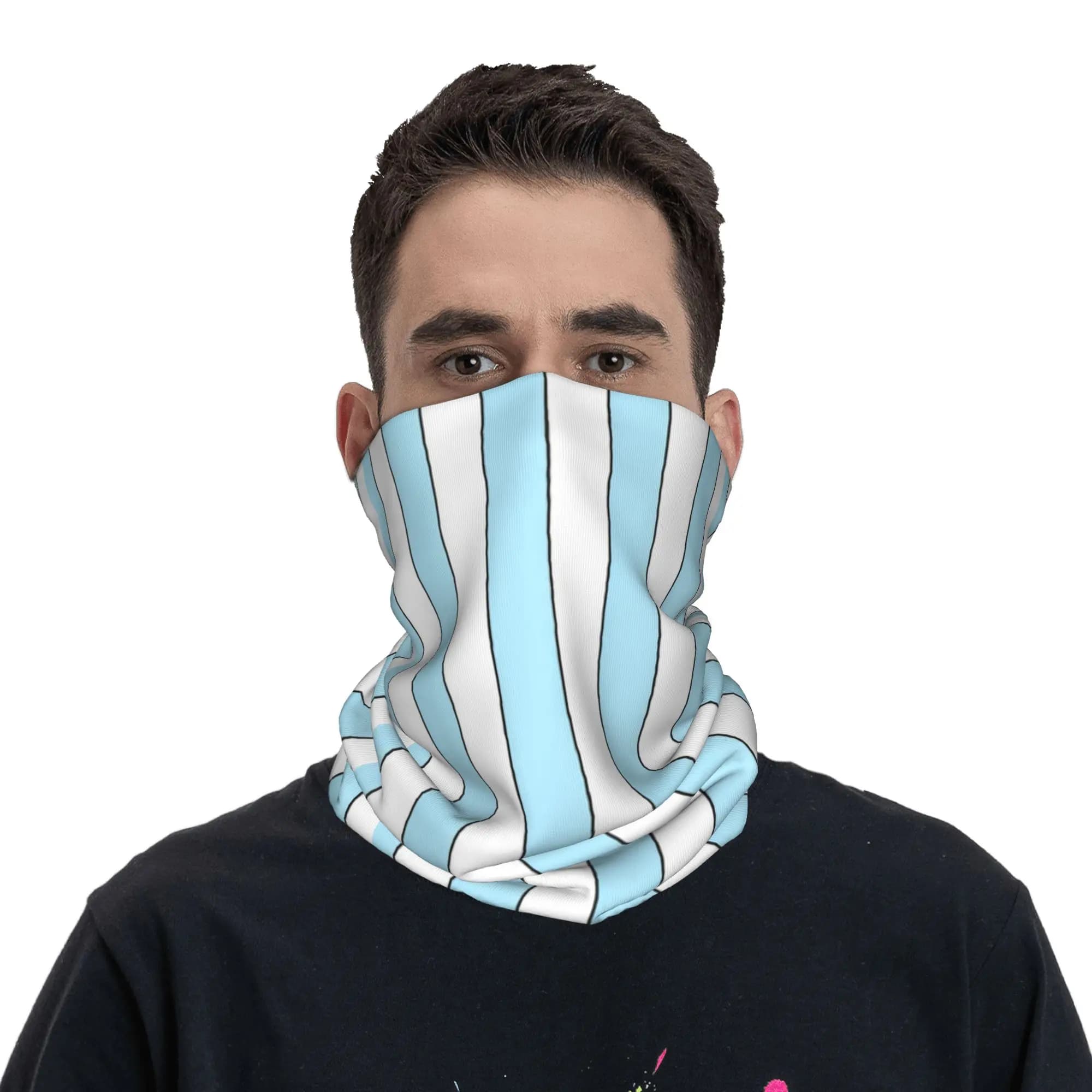 Bandana 61 per tifosi di calcio, maschera per il viso, da club, per escursioni, unisex, lavabile, foulard