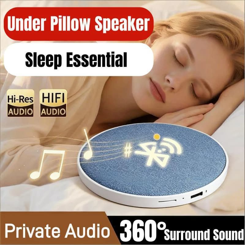 Altoparlante Wireless a Forma di Cuscino per Aiuto al Sonno 360 ° Audio Surround Bluetooth 5.4 HiFi Stereo, Audio Privato Senza Disturbi Partner2026 Nuovo