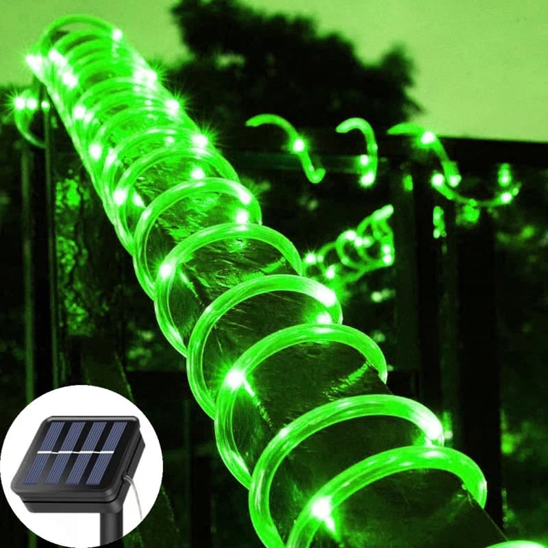 Luci a corda solare Luce solare a LED Percorso Ponte Luci a corda solari da giardino esterno Strisce di illuminazione per esterni impermeabili 8 modalità di illuminazione