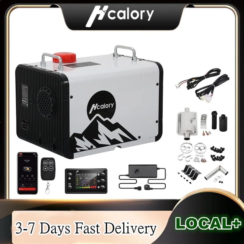 Riscaldatore diesel Bluetooth Hcalory da 8KW HC2-H Riscaldatore da parcheggio portatile all-in-one con controllo app per camper, camion, barche e furgoni