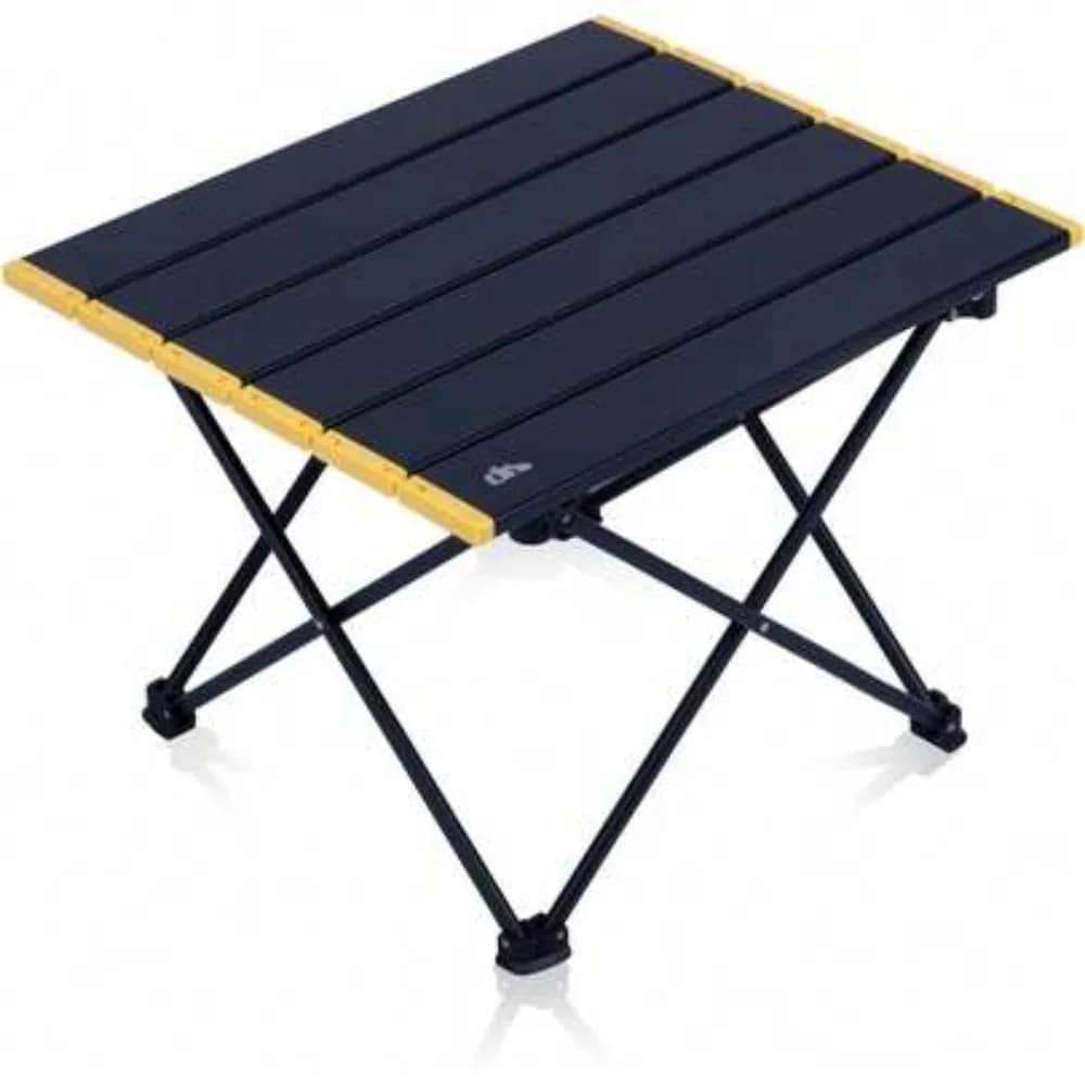 Ultralight Compact Folding Camping Table Portable Outdoor Picnic Side Table with Carrying Bag Lightweight Aluminum Alloy Travel Table for Beach Hiking Backpacking Fishing BBQ Picnic Garden Patio Easy Setup Sturdy Folding Legs Small Black