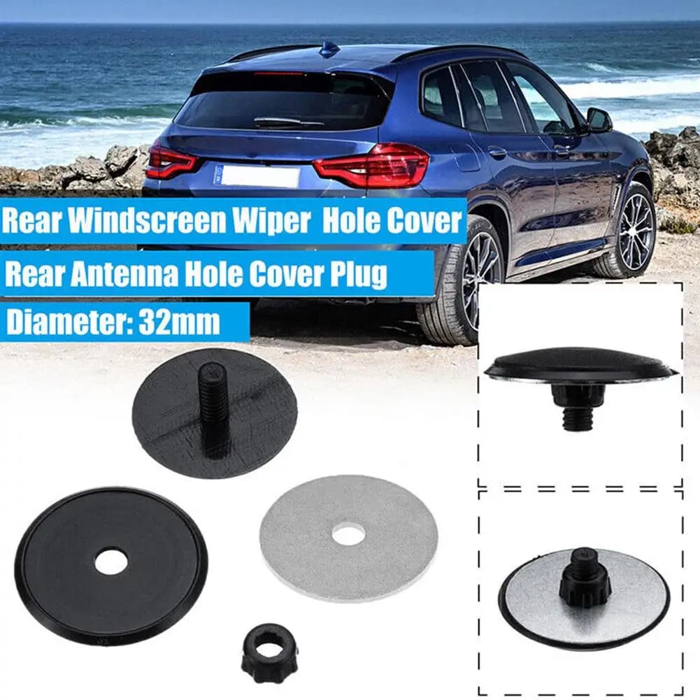 Kit di eliminazione tergicristallo posteriore da 32 mm/46 mm Off Block Cap Cover Plug Accessori universali per auto impermeabili V4H3