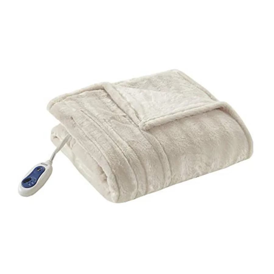 Coperta Elettrica di Lusso Duke, Oversize, Morbida e Accogliente in Finta Pelliccia Lunga, per Letto e Divano, con 3 Impostazioni di Calore