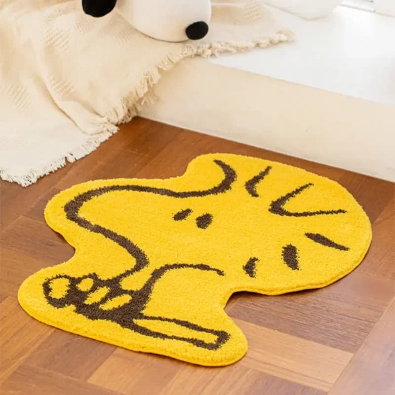 Tappetino per ventosa da bagno Snoopy, tappeto carino imitazione cashmere, tappetino antiscivolo per bagno