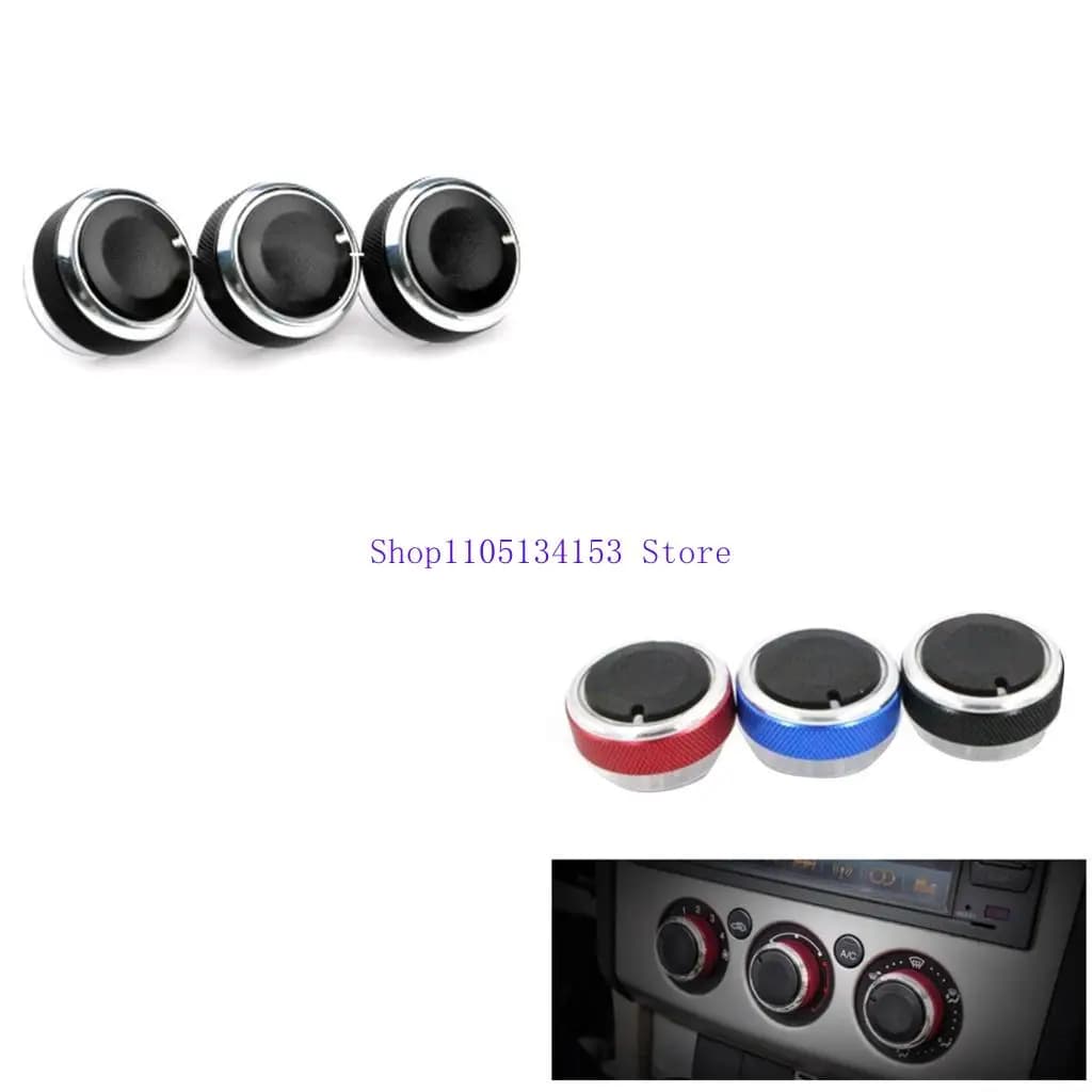 Interruttore dell'aria condizionata per auto Controllo del clima Volume CA Audio Tune Manopola del rimorchio Anello di copertura Pulsante Trim per 3 pezzi
