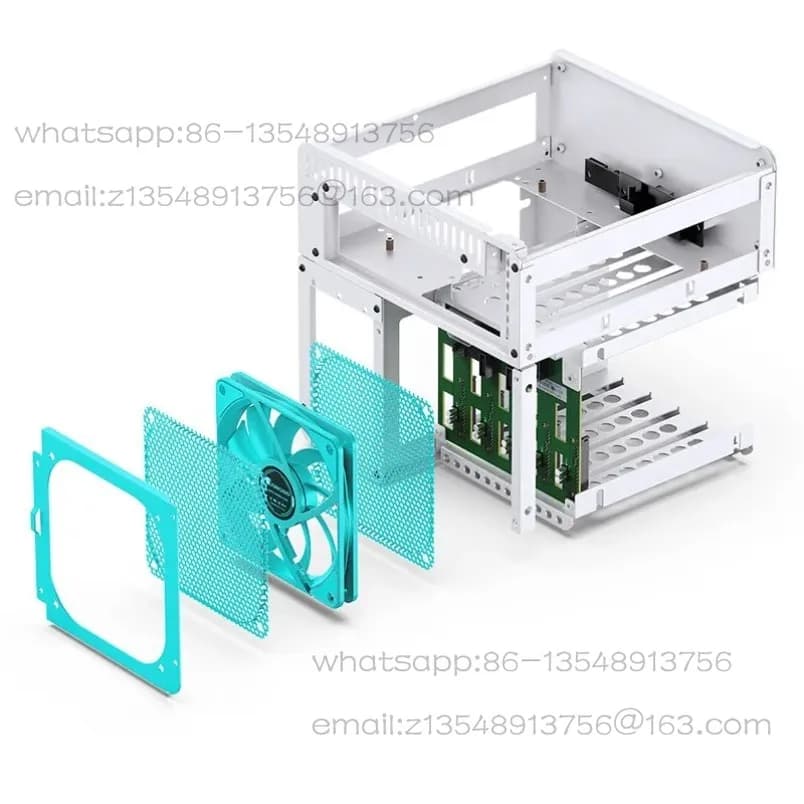 Chassis per Disco Rigido NAS N2 Compatto, Server All-in-One per Cloud Storage Multimediale con 5 Dischi Hot Swap