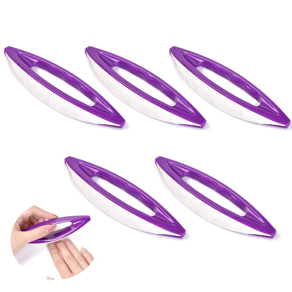 5PCS Chamois Nail Buffer Pueple Polishing Waxing File Polish Tool Made Of The Sheep Leather for Nail Art Buffing Nail Tool