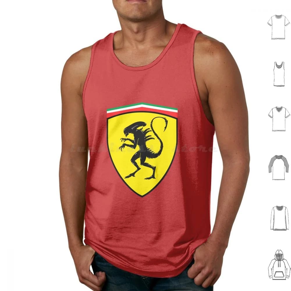 Scuderia Canotte Stampa Cotone Getsousa Film Horror Terrore Scifi Cult Film Cultura pop Parodia Mostro Logo