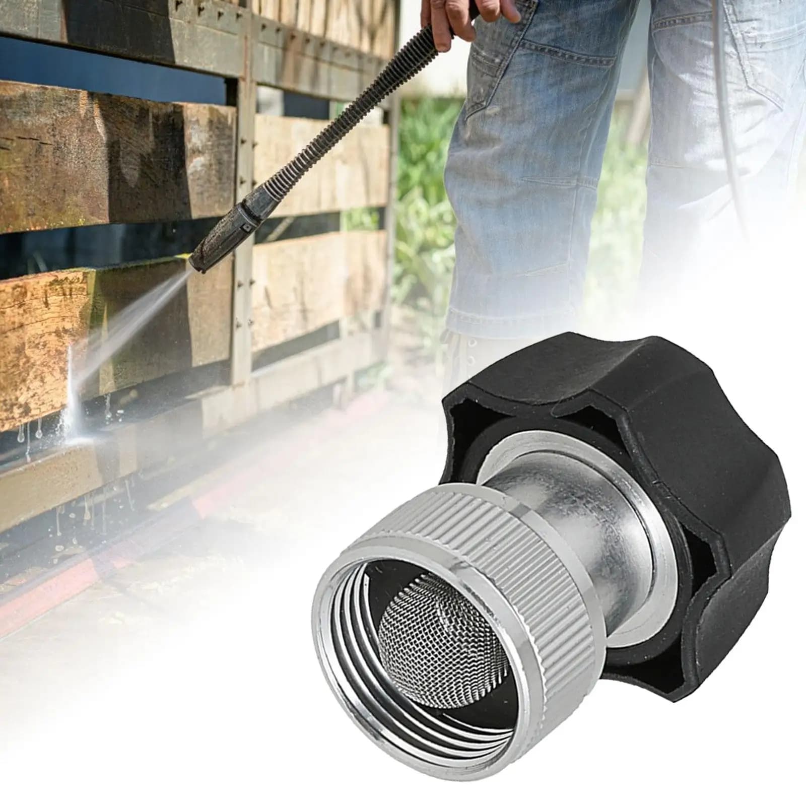 3/4inch Pressure Washer Metal Connect Fitting Accessory Simple Installation for Garden Watering Devices Female Hose Coupling