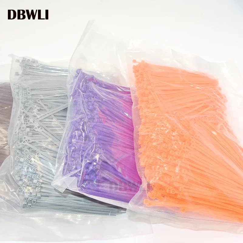 Commercio all'ingrosso 1000 pz 4 "pollici 2*100mm nero bianco blu Rosso Verde arancione viola Fascette per cavi Fascette per cavi in nylon autobloccanti