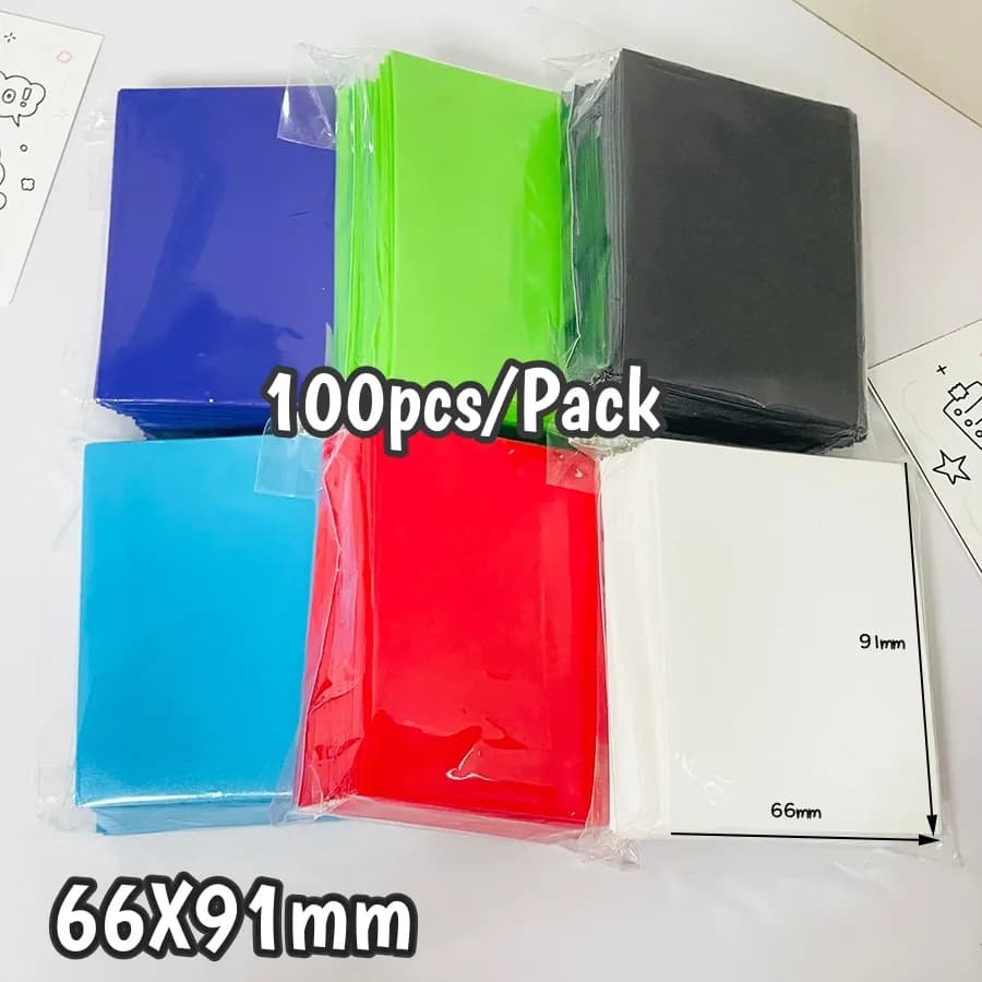 Sharkbang nuovo arrivo 100 pz/lotto Holo Card Sleeves 66x91mm Laser Kpop titolari per cartoline film carte da gioco protezione fotografica