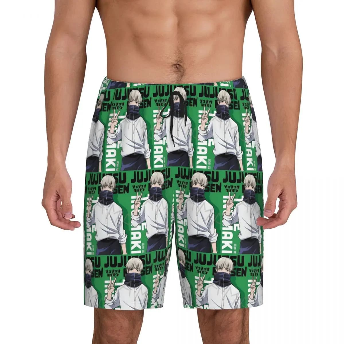 Custom Jujutsu Kaisen Toge Inumaki Short Pajama Pants Men Sleepwear Sleep Lounge Bottom Shorts Sleeping Pants