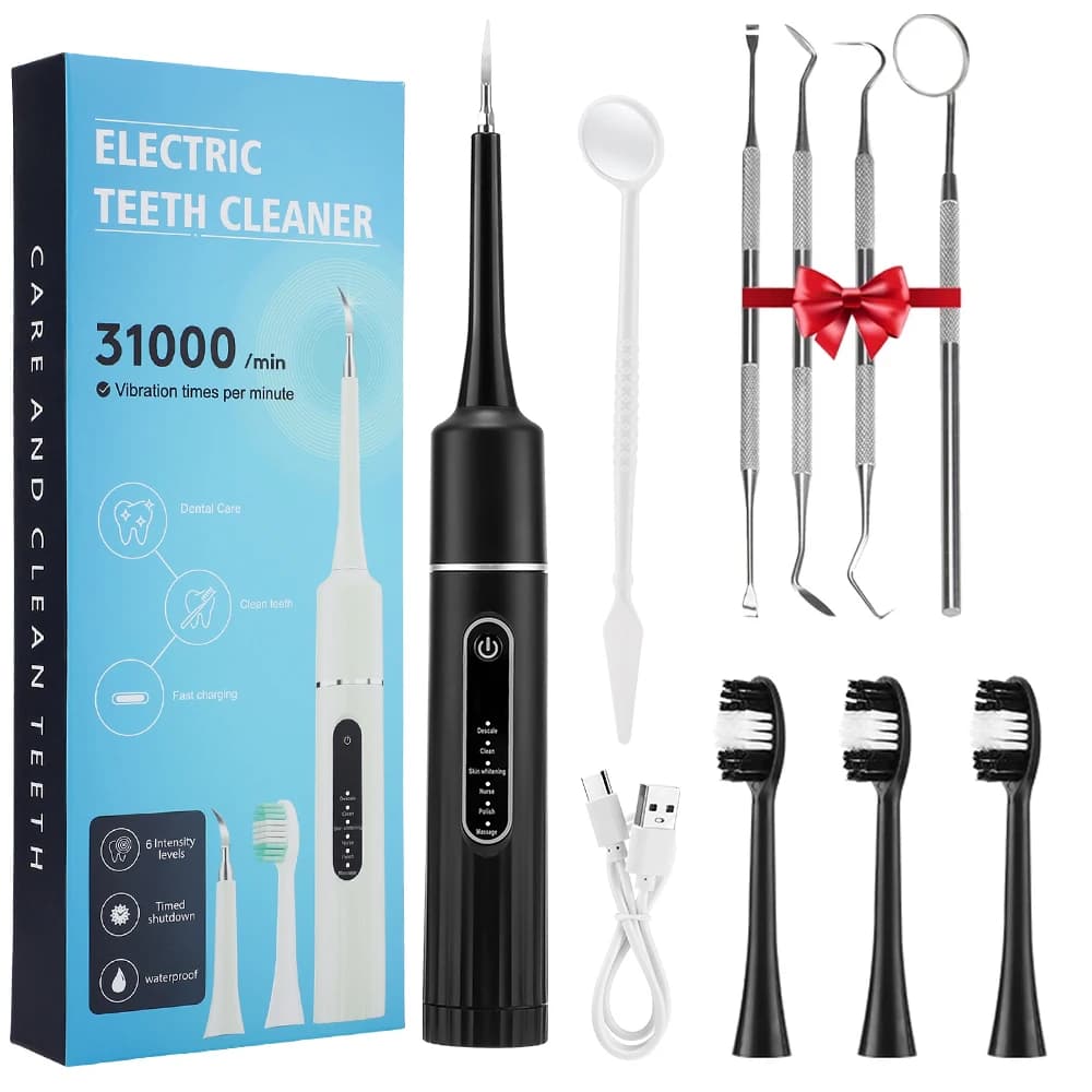Electric Toothbrush Sonic Vibration Detergent for Teeth Plate Calculation Stains Removal Tarter Eliminator Dental Stone Cleaning Tool