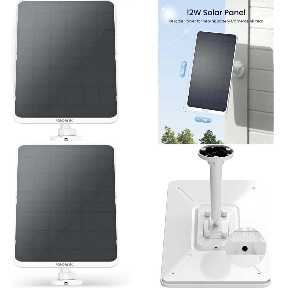 Telecamera di Sicurezza Wireless da Esterno con Pannello Solare da 12W, Impermeabile, Compatibile con Vari Sistemi di Sorveglianza