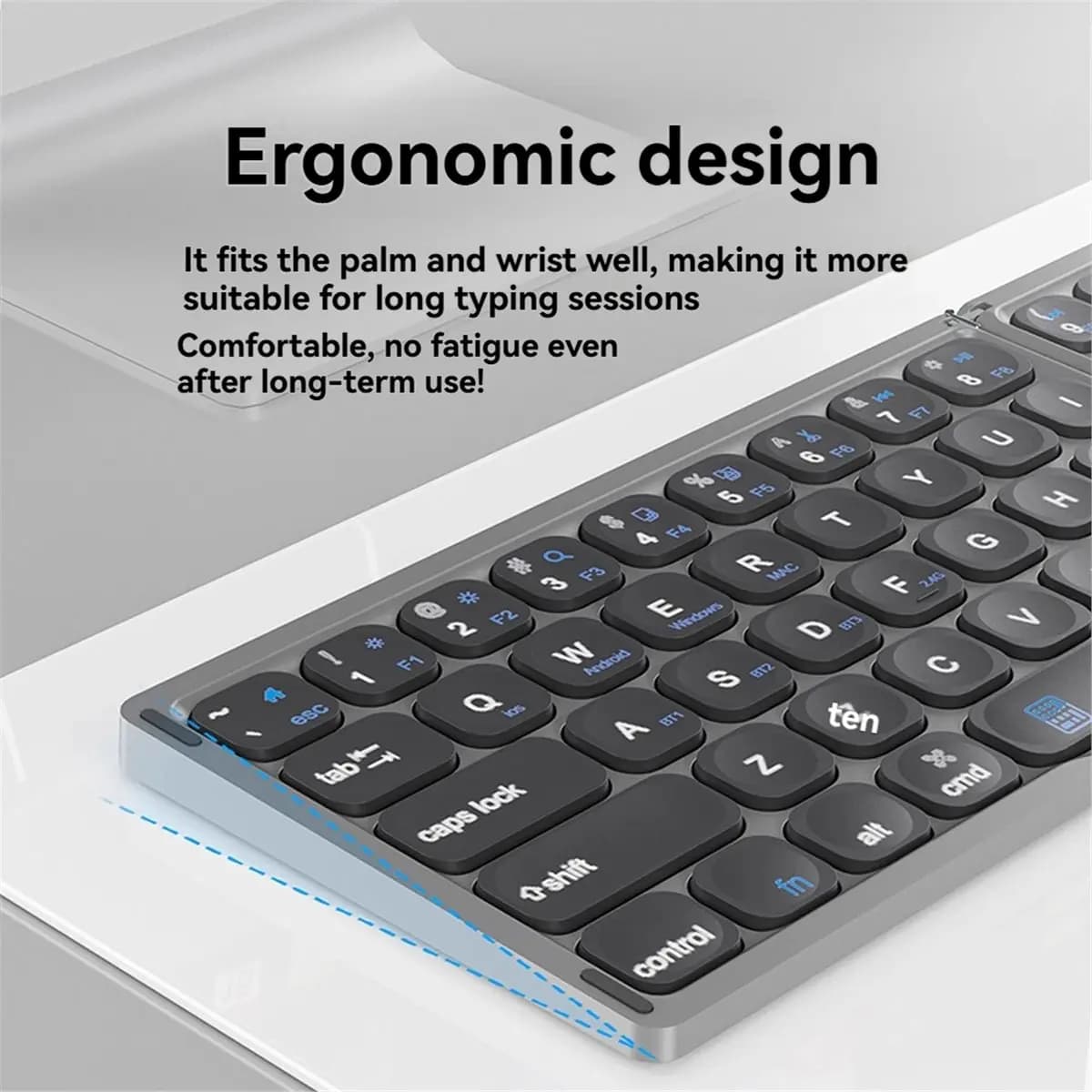 [VALUE PACK]Full-Key Folding CNC Integration Keyboard, Portable Digital Touchpad, Tablet, Mobile Phone, Tablet, Laptop