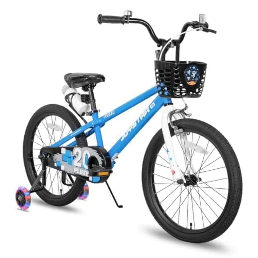 Pluto 12 14 16 18 20 inches bike with illuminated training wheels bicycle for boys girls ages 3-12 years bike multiple colors
