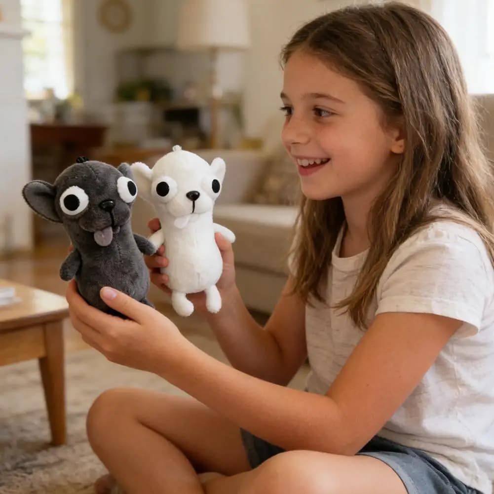 Portachiavi in peluche a forma di Chihuahua, divertente bambola di peluche, giocattolo realistico a forma di cane, regalo per amanti dei cani, bestseller.